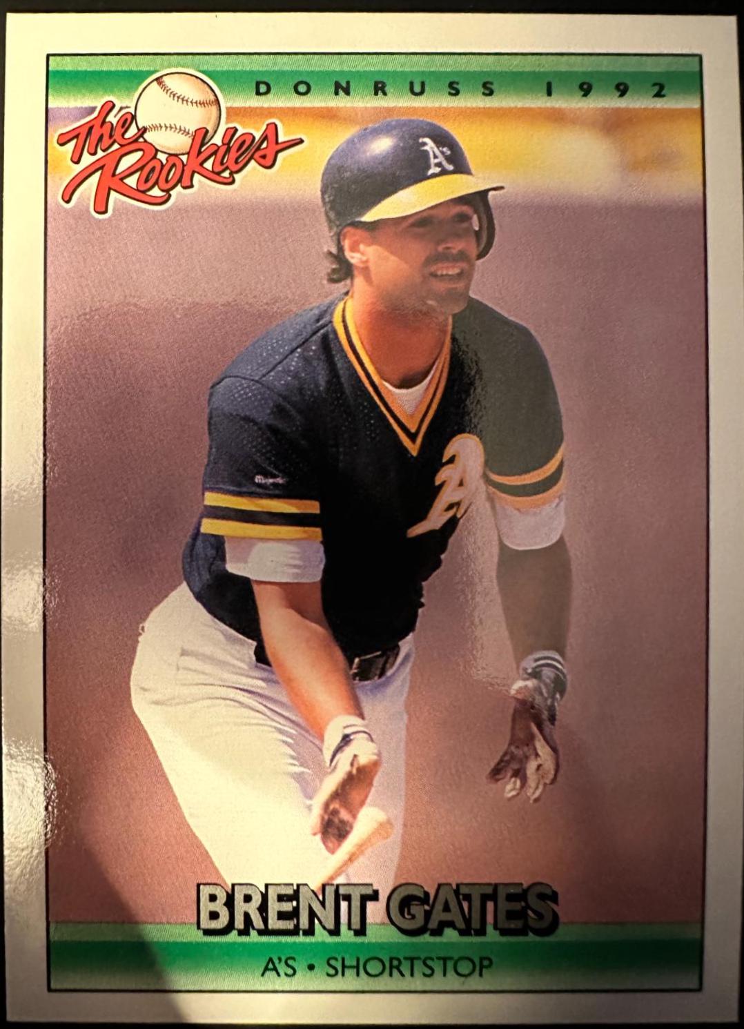 Brent Gates #42 Baseball Cards 1992 Panini Donruss Rookies