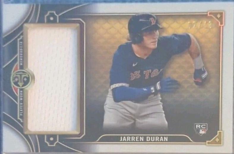 Jarren Duran #SJR3-JD1 2022 Topps Triple Threads Baseball Single Jumbo Relics