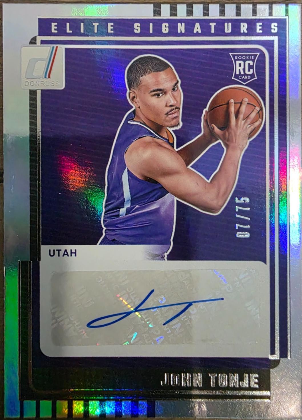 John Tonje #35 2025 Panini Donruss Elite Signature Basketball