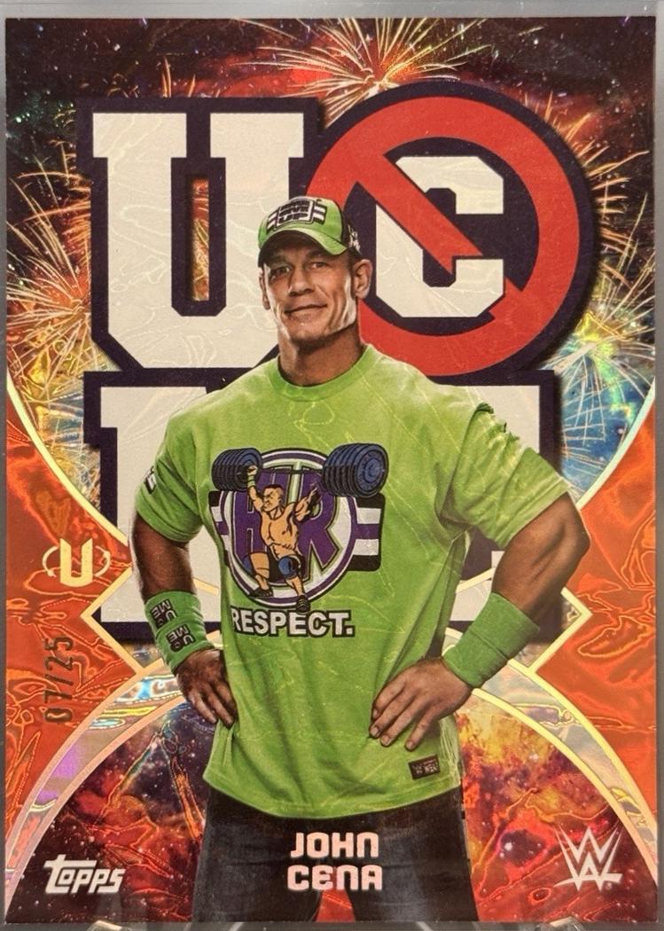 John Cena [Orange Warp] #NMS-4 Prices | 2025 Topps Universe WWE