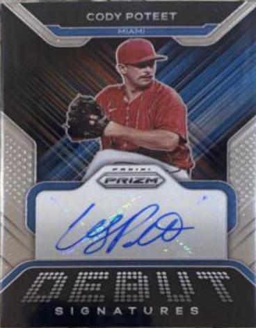 Cody Poteet #DS-CP Baseball Cards 2022 Panini Prizm Debut Signatures