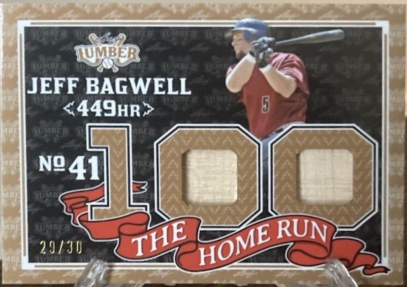 Jeff Bagwell #THR-40 Baseball Cards 2024 Leaf Lumber The Home Run 100