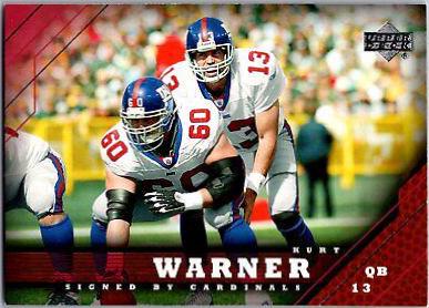 Kurt Warner #3 Football Cards 2005 Upper Deck