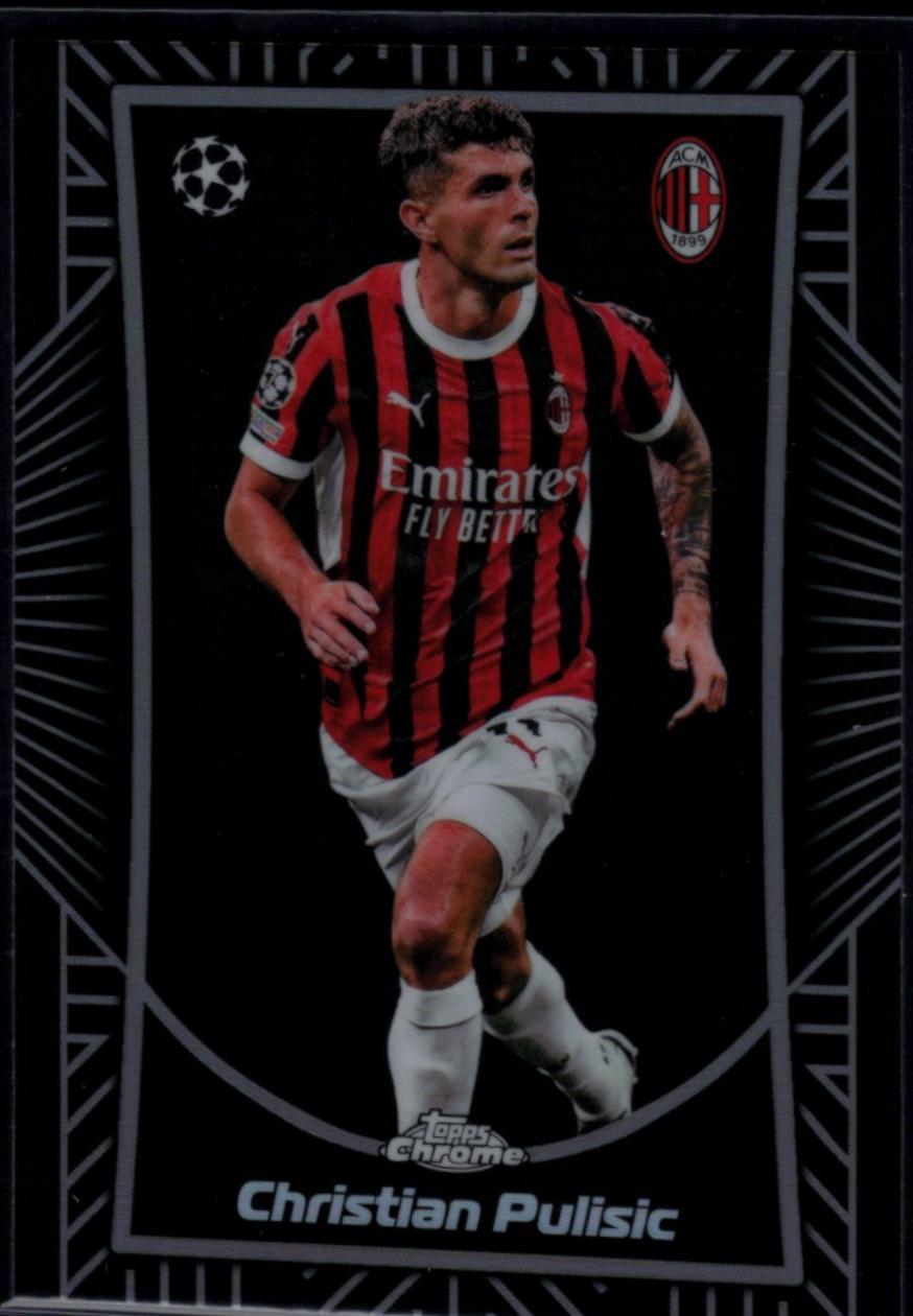 Christian Pulisic #SE-8 Soccer Cards 2024 Topps Chrome UEFA Shadow Etch