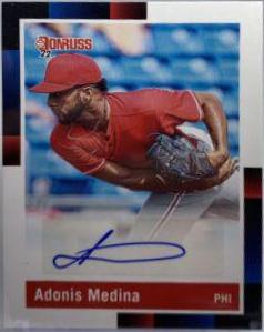 Adonis Medina #R88S-AM Baseball Cards 2022 Panini Donruss Retro 1988 Signatures