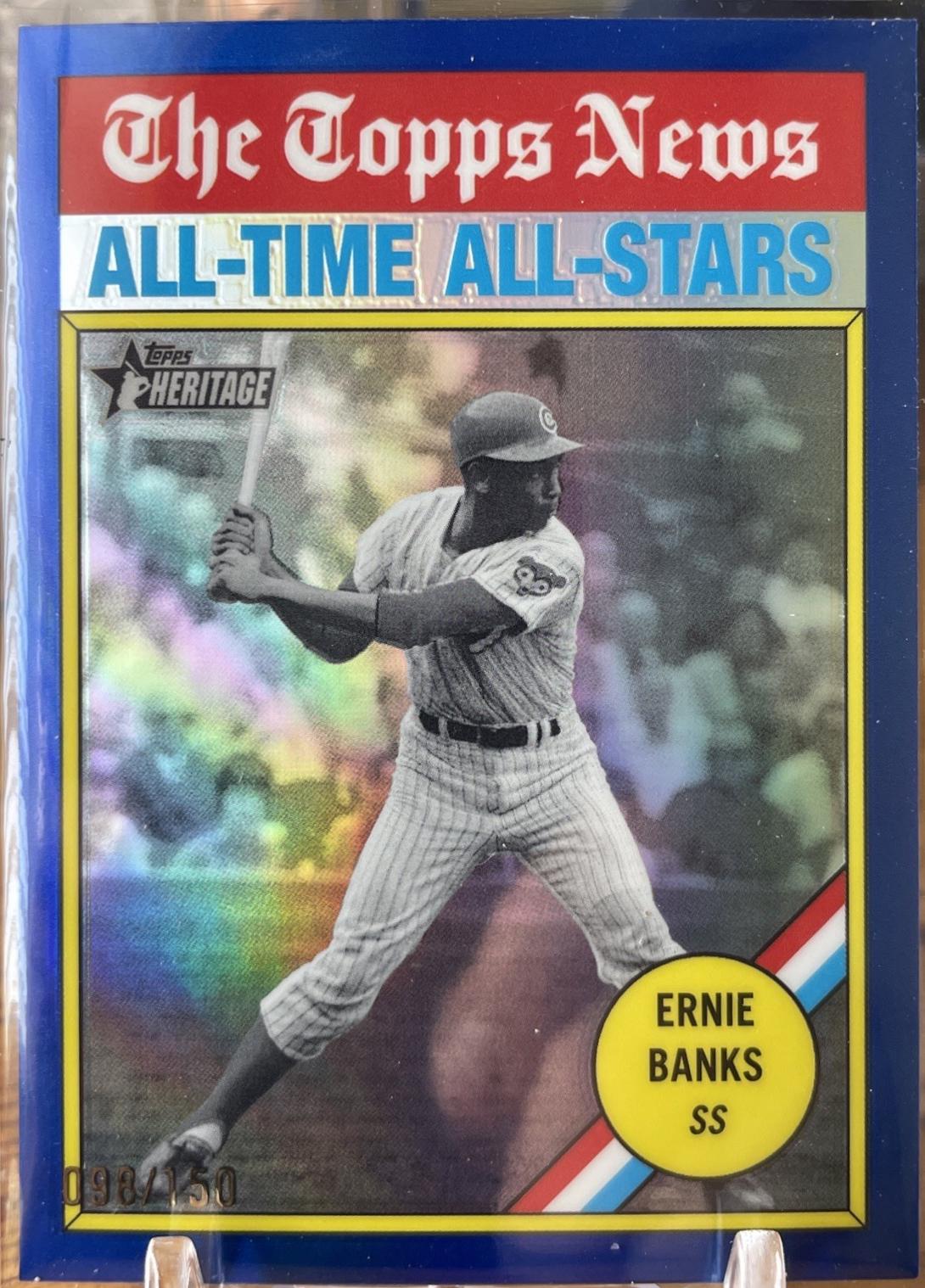 Ernie Banks [Blue Chrome Variation] #343