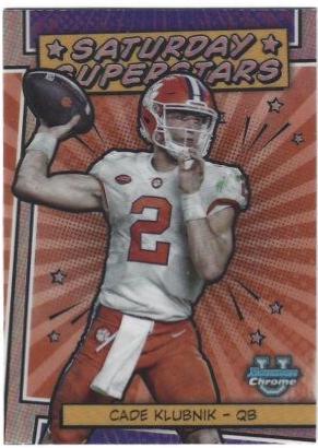 Cade Klubnik #SS-6 Football Cards 2023 Bowman Chrome University Saturday Superstars