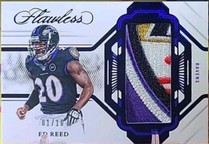 Ed Reed #3 Football Cards 2023 Panini Flawless Patch