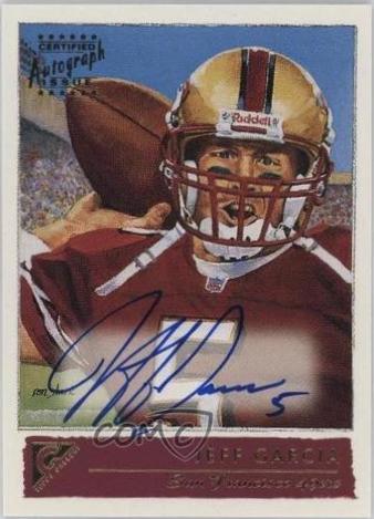 Jeff Garcia #JG Football Cards 2001 Topps Gallery Autographs