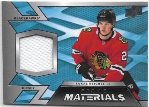 Lukas Reichel #RM-LR Hockey Cards 2022 Upper Deck Rookie Materials