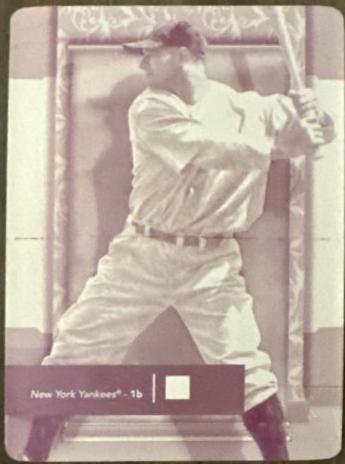 Lou Gehrig [Printing Plate] #19