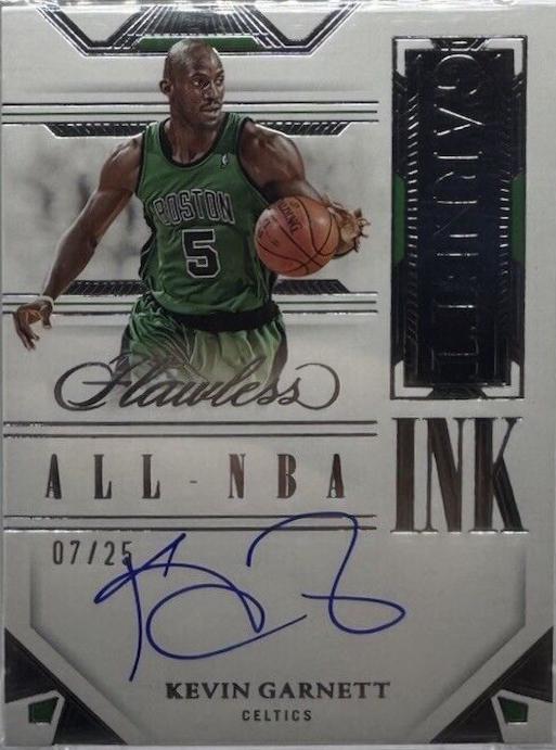 Kevin Garnett #15 Basketball Cards 2022 Panini Flawless All-NBA Ink