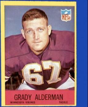 Grady Alderman #98 Football Cards 1967 Philadelphia