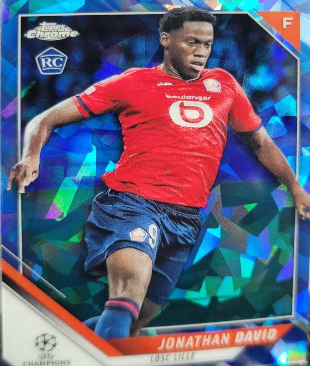 Jonathan David #191 Soccer Cards 2021 Topps Chrome Sapphire UEFA Champions League