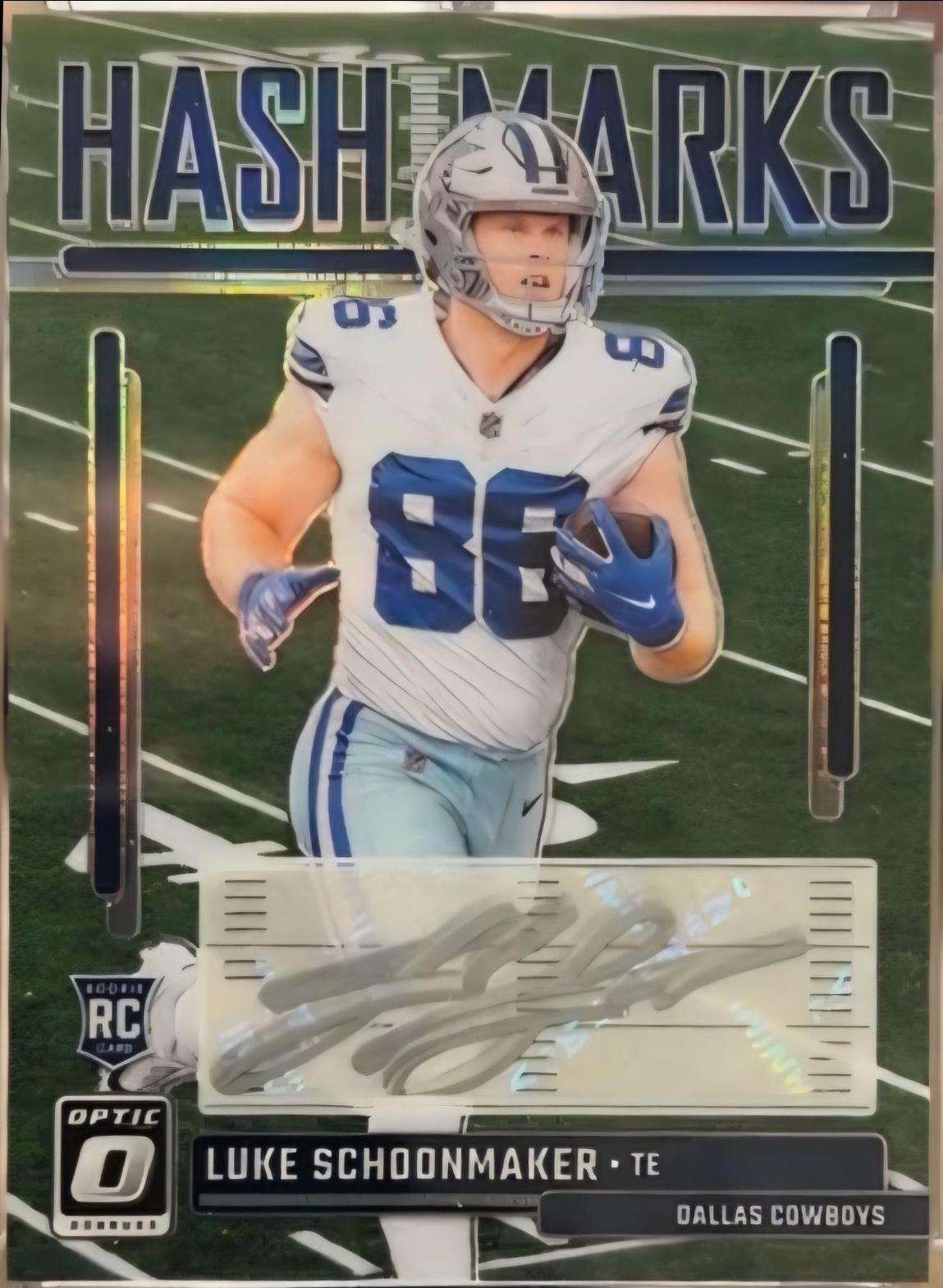 Luke Schoonmaker #HM-35 2023 Panini Donruss Optic Hash Marks Football