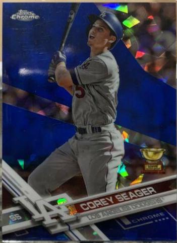 Corey Seager #5 Baseball Cards 2017 Topps Chrome Sapphire