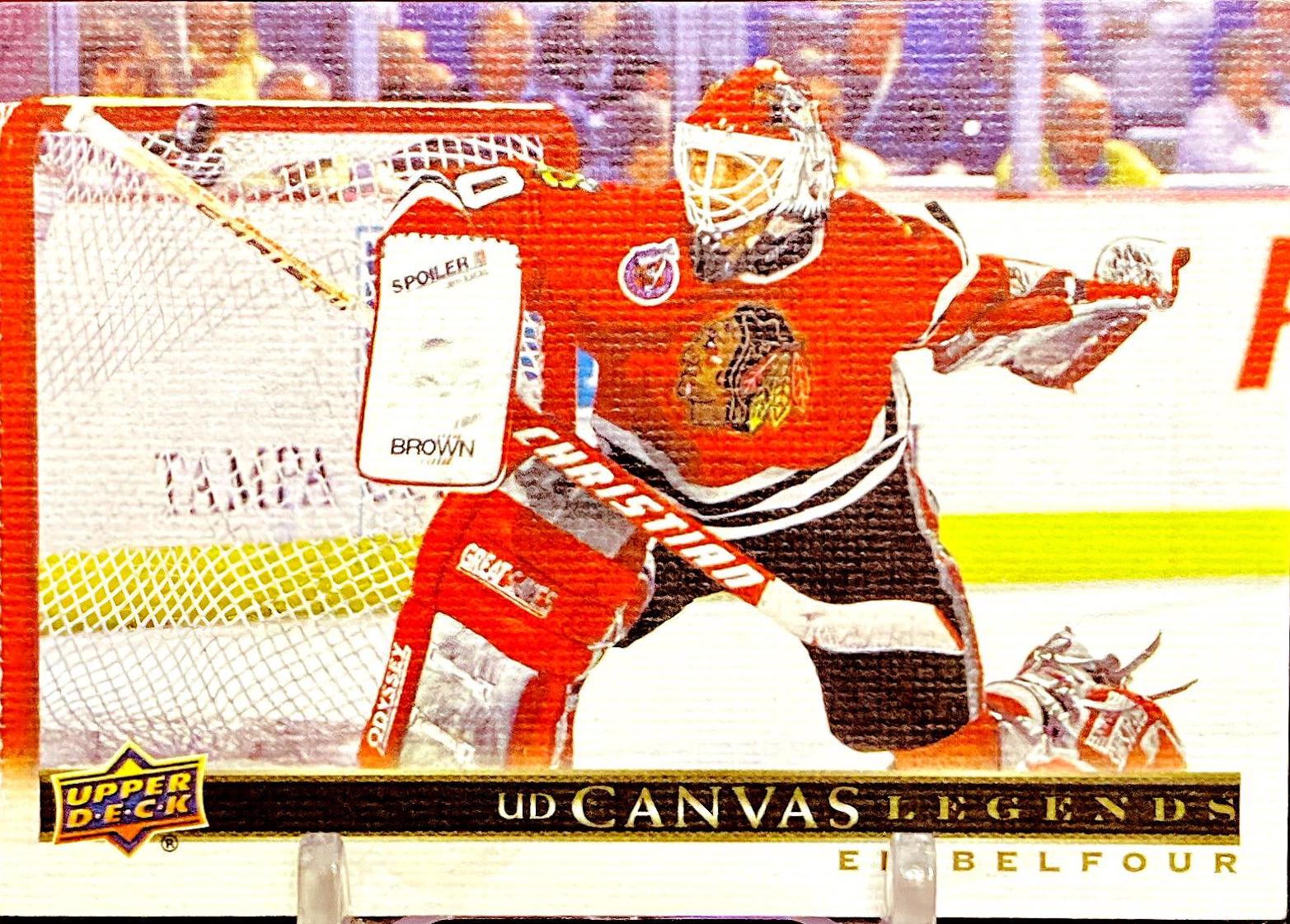 Ed Belfour #C-24 Hockey Cards 2020 SP Signature Edition Legends UD Canvas