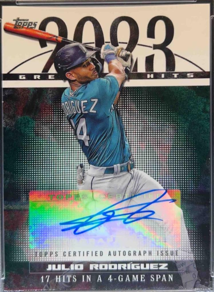 Julio Rodriguez #GHA-JROD Baseball Cards 2024 Topps Greatest Hits Autograph