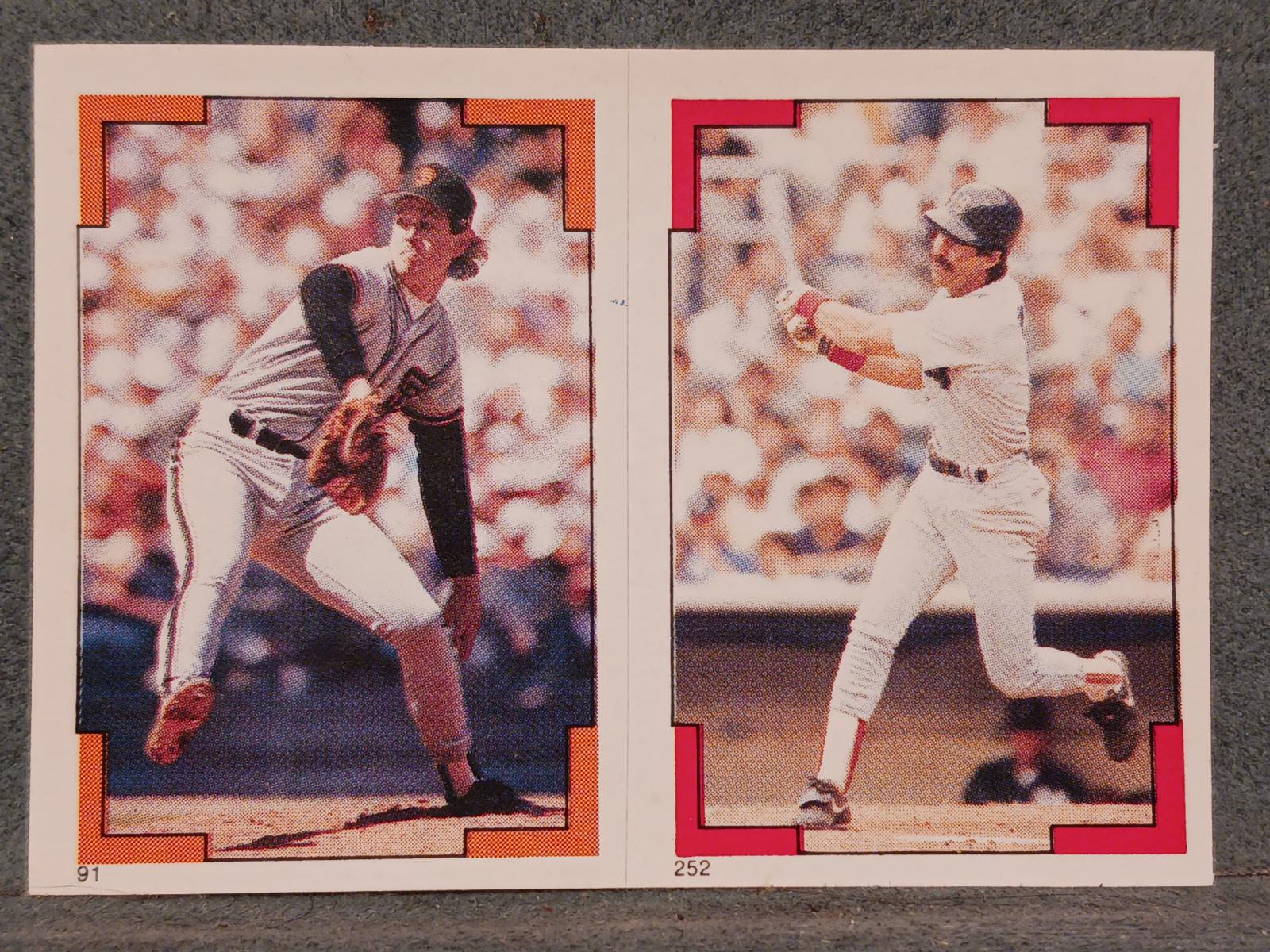 Bill Buckner, Mark Davis Baseball Cards 1986 Topps Stickers