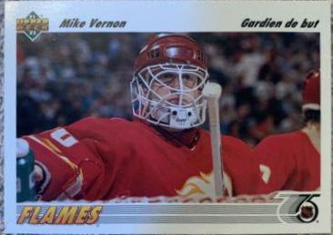 Mike Vernon #163 Hockey Cards 1991 Upper Deck French