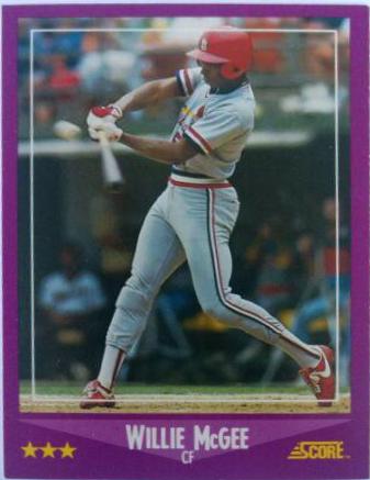 Willie McGee #40 Baseball Cards 1988 Score