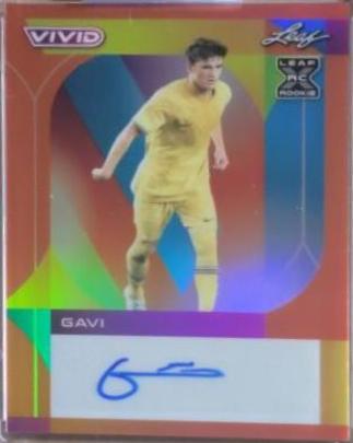 Gavi #BA-G1 2022 Leaf Vivid Autographs Soccer
