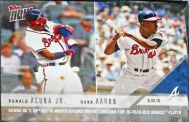 Hank Aaron, Ronald Acuna Jr. #664 Baseball Cards 2018 Topps Now