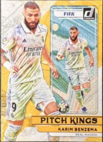 Karim Benzema #18 Soccer Cards 2022 Panini Donruss Pitch Kings