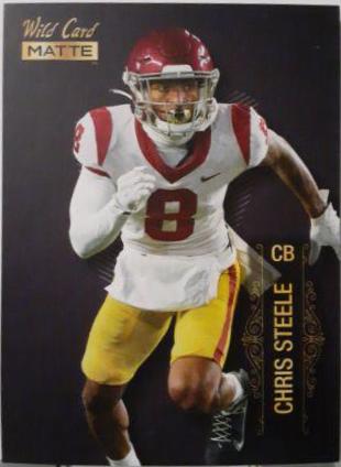 Chris Steele #MB-14 Football Cards 2022 Wild Card Matte Black