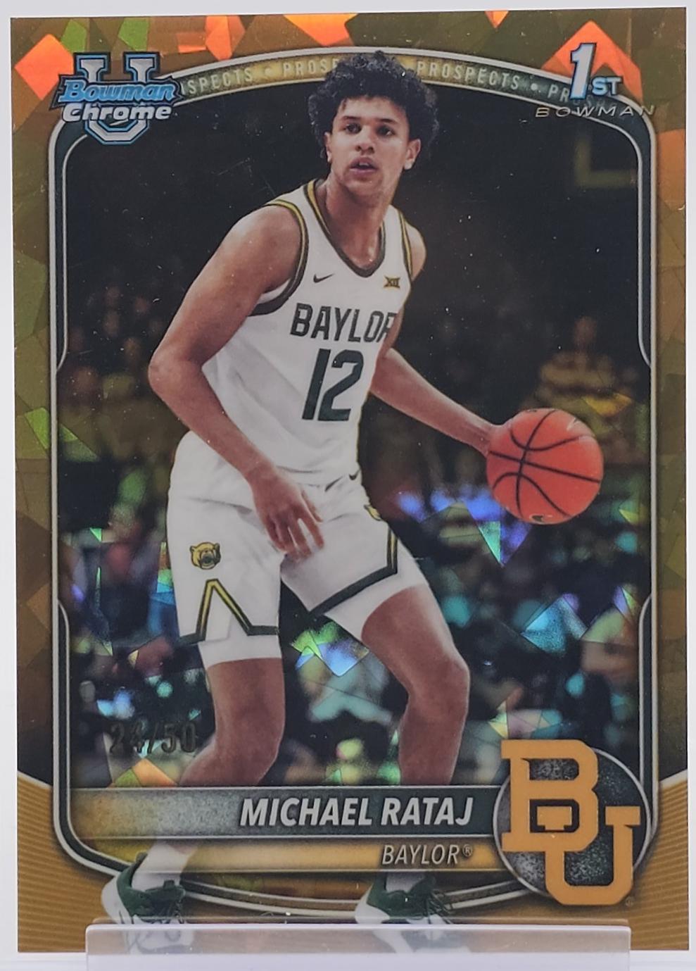 Michael Rataj #BCP-26 2025-26 Bowman Sapphire Basketball Chrome Prospects Sapphire