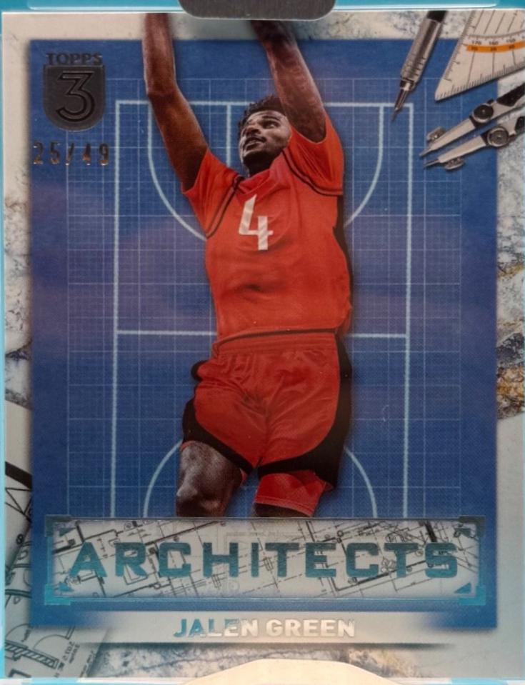 Jalen Green #ARCH-8 Basketball Cards 2023 Topps Three Architects