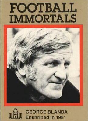 George Blanda #17 Football Cards 1985 Football Immortals