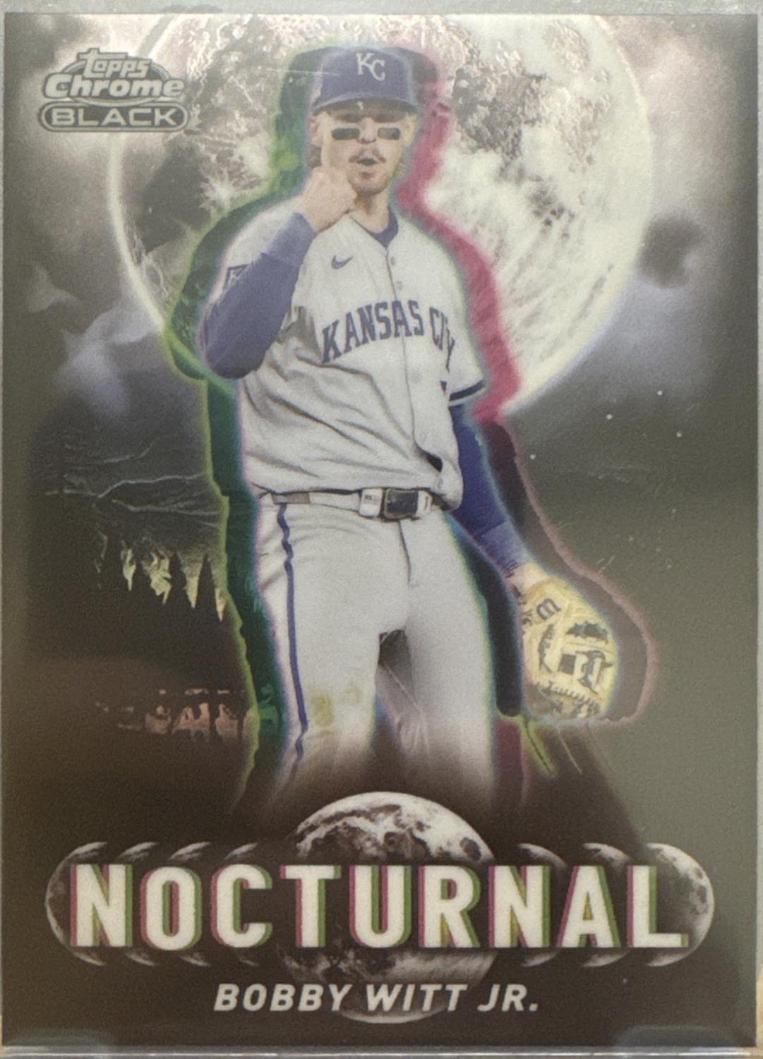 Bobby Witt Jr. #NOC-26 Baseball Cards 2025 Topps Chrome Black Nocturnal