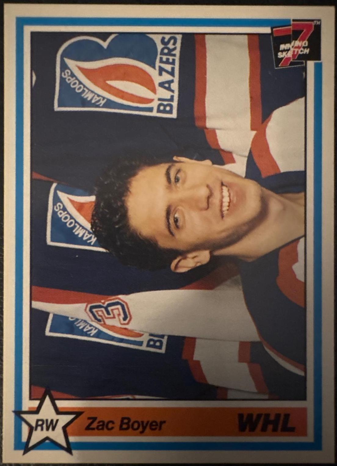 Zac Boyer #262 1990 7th Inning Sketch Whl Hockey