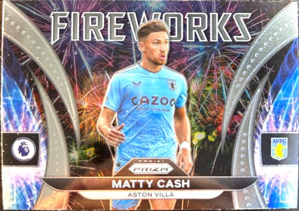 Matty Cash #19 2022 Panini Prizm Premier League Fireworks