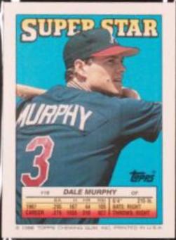 Dale Murphy, Jeffrey Leonard Baseball Cards 1988 Topps Stickercard