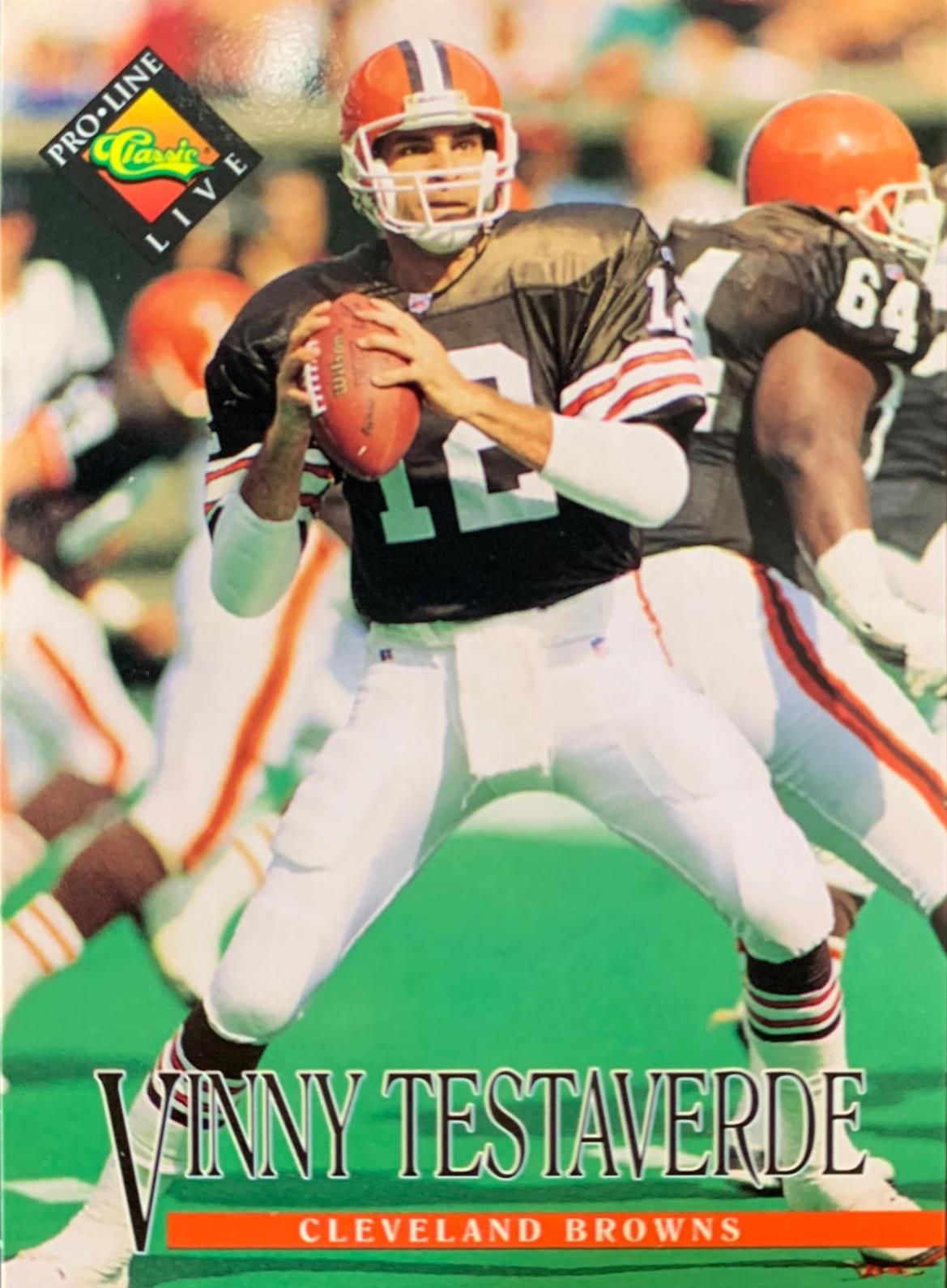 Vinny Testaverde #23 Football Cards 1994 Pro Line Live