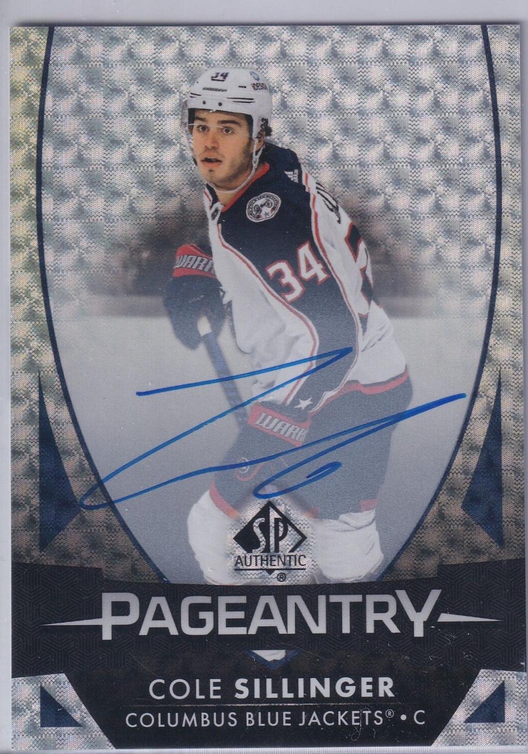 Cole Sillinger #P-34 Hockey Cards 2023 SP Authentic Pageantry Autograph