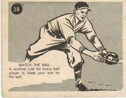 Watch the Ball #38 Baseball Cards 1952 Parkhurst Frostade