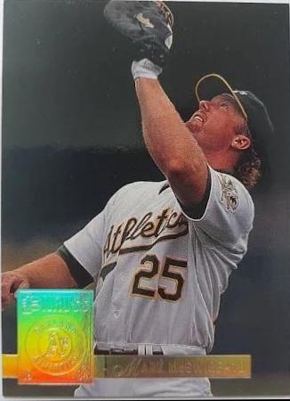 Mark McGwire #55 Baseball Cards 1993 Panini Donruss Special Edition Gold