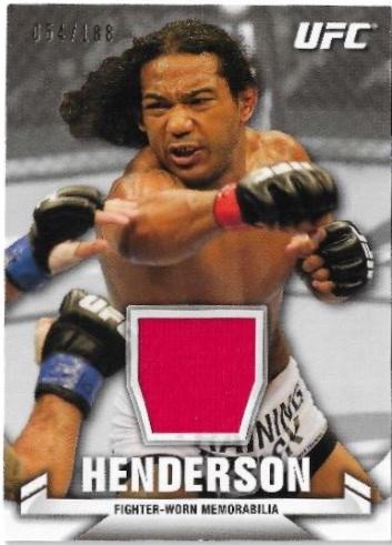 Benson Henderson #KR-BH Ufc Cards 2013 Topps UFC Knockout Relics