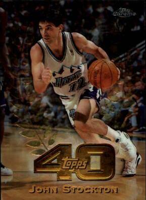 John Stockton #T25 Basketball Cards 1997 Topps Chrome Topps 40