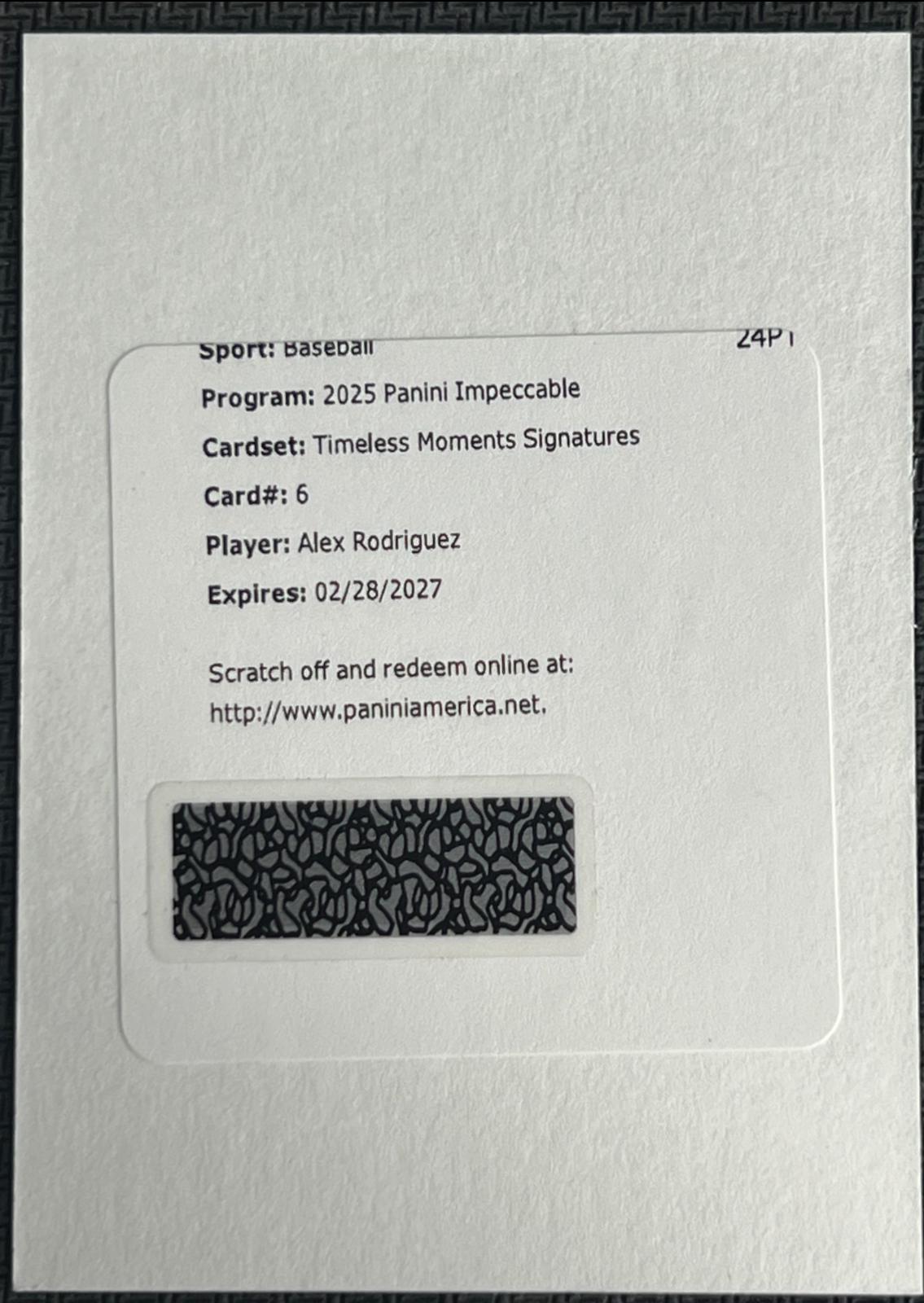 Alex Rodriguez [Holo Silver] #6
