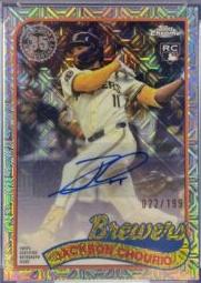 Jackson Chourio #T89CU-CHO Baseball Cards 2024 Topps 1989 Chrome Silver Pack Autograph