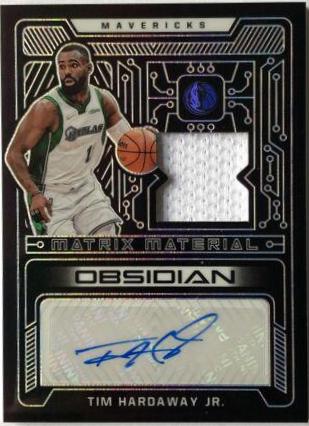 Tim Hardaway Jr. #MMA-THJ Basketball Cards 2021 Panini Obsidian Matrix Material Autographs