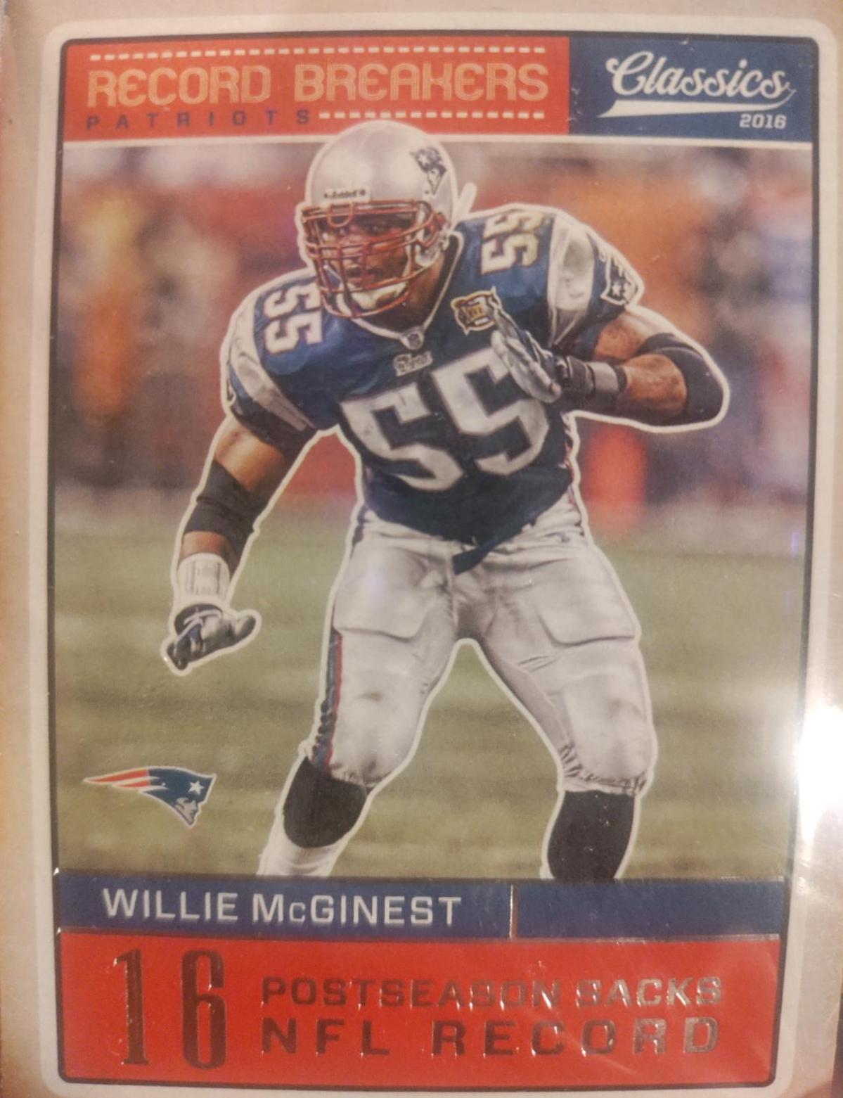 Willie Mcginest #12 Football Cards 2016 Panini Classics Record Breakers