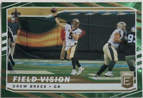 Drew Brees #FV4 Football Cards 2021 Panini Donruss Elite Field Vision