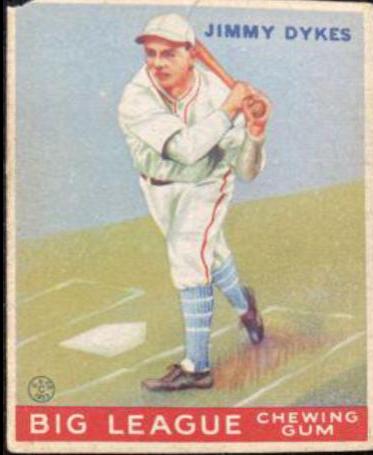 Jimmy Dykes #6 Baseball Cards 1933 World Wide Gum