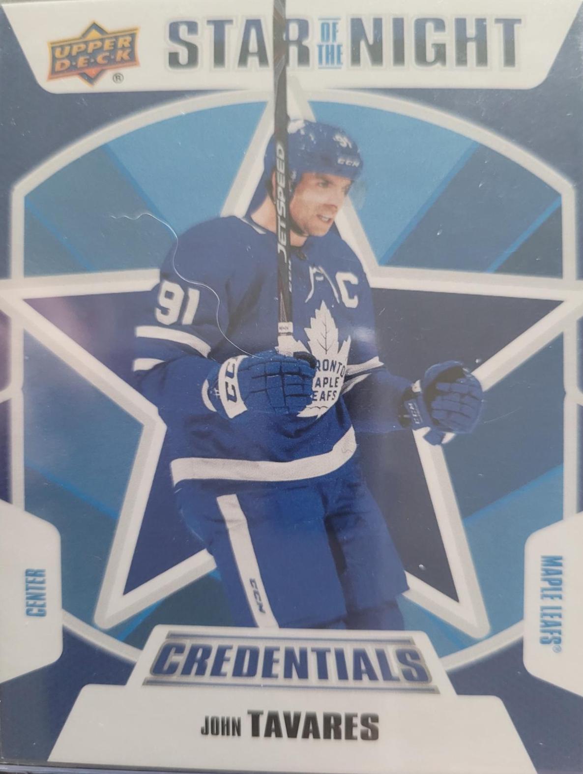 John Tavares #1S-04 Hockey Cards 2019 Upper Deck Credentials Star of the Night