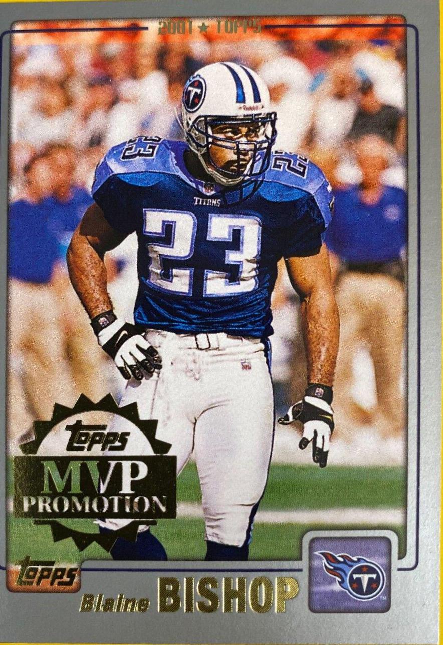 Blaine Bishop Football Cards 2001 Topps MVP Promotion